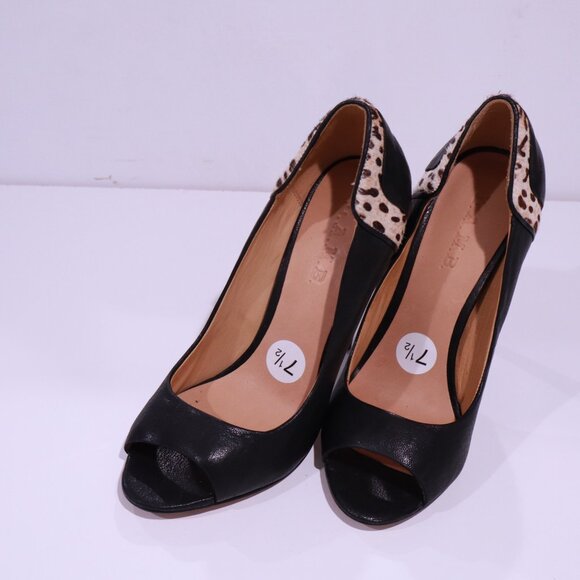 L.A.M.B. Black Open Toe Heels - Size 7.5 LIKE NEW CONDITION! - Picture 7 of 8